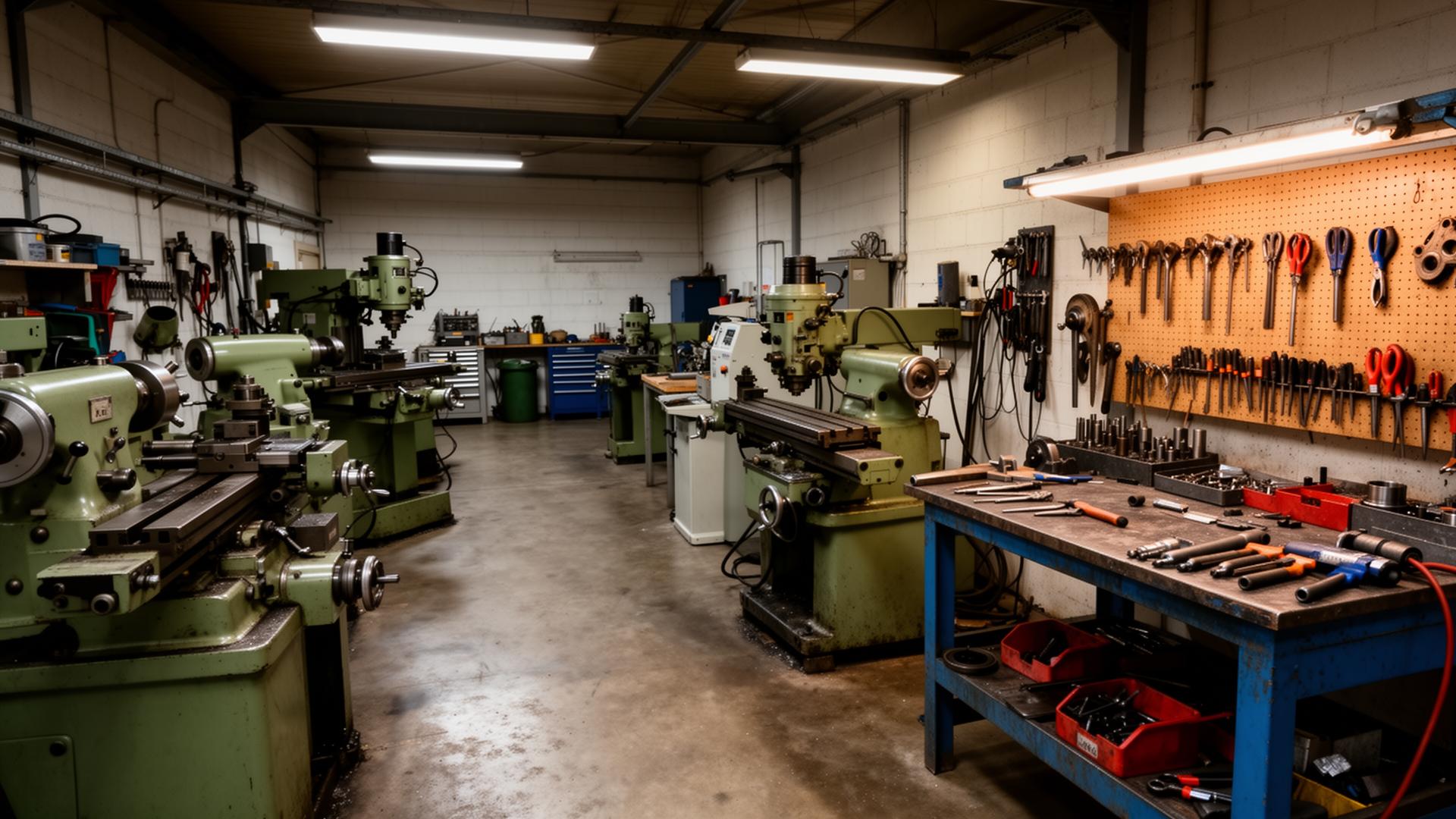 De FTD werkplaats met machinepark